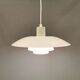 Older ph 4/3 hanging lamp, in white, with original orange dimmer.