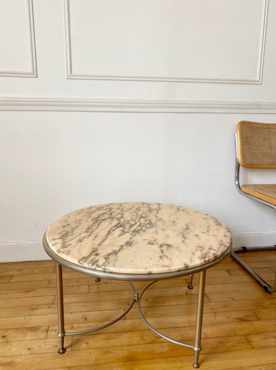 Marble and brass coffee table