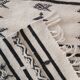 Kilim carpet white and black Berber motifs