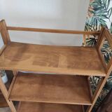 Foldable and stackable wooden shelves