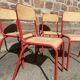 Set of 4 school chairs 70s