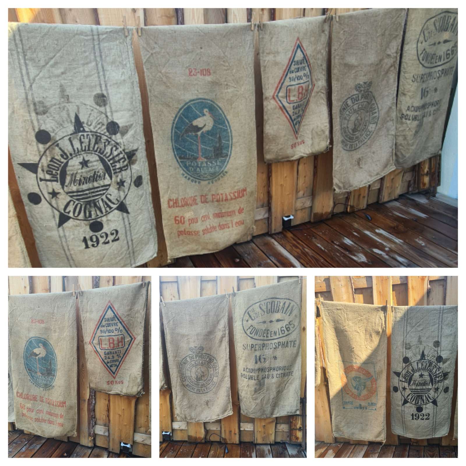 Very old burlap bag
