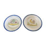 2 plates of charolles earthenware