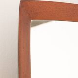Vintage square mirror 60s in Teak Danish Design