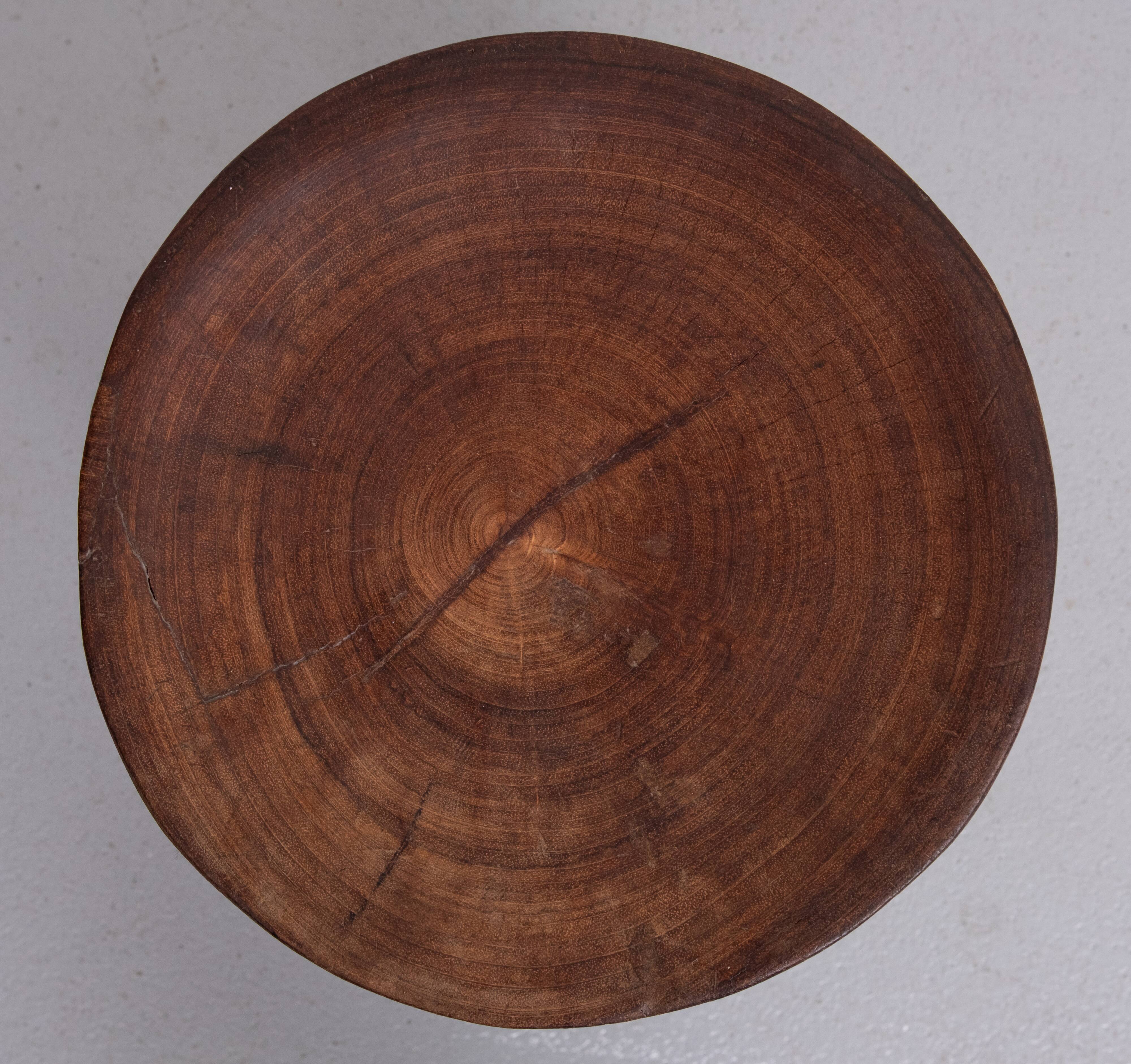 African hand carved stool Cameroon 1950s