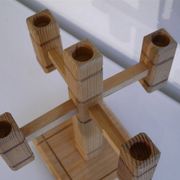 Bougeoir suedois en bois 1970