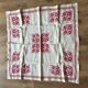 Hand embroidered linen tablecloth and napkins
