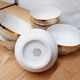 Set 6 bols Limoges blanc et or