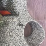 Vase tess in glazed ceramic pattern vintage and collector mountain chalet