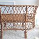 Banquette en rotin et osier circa années 60