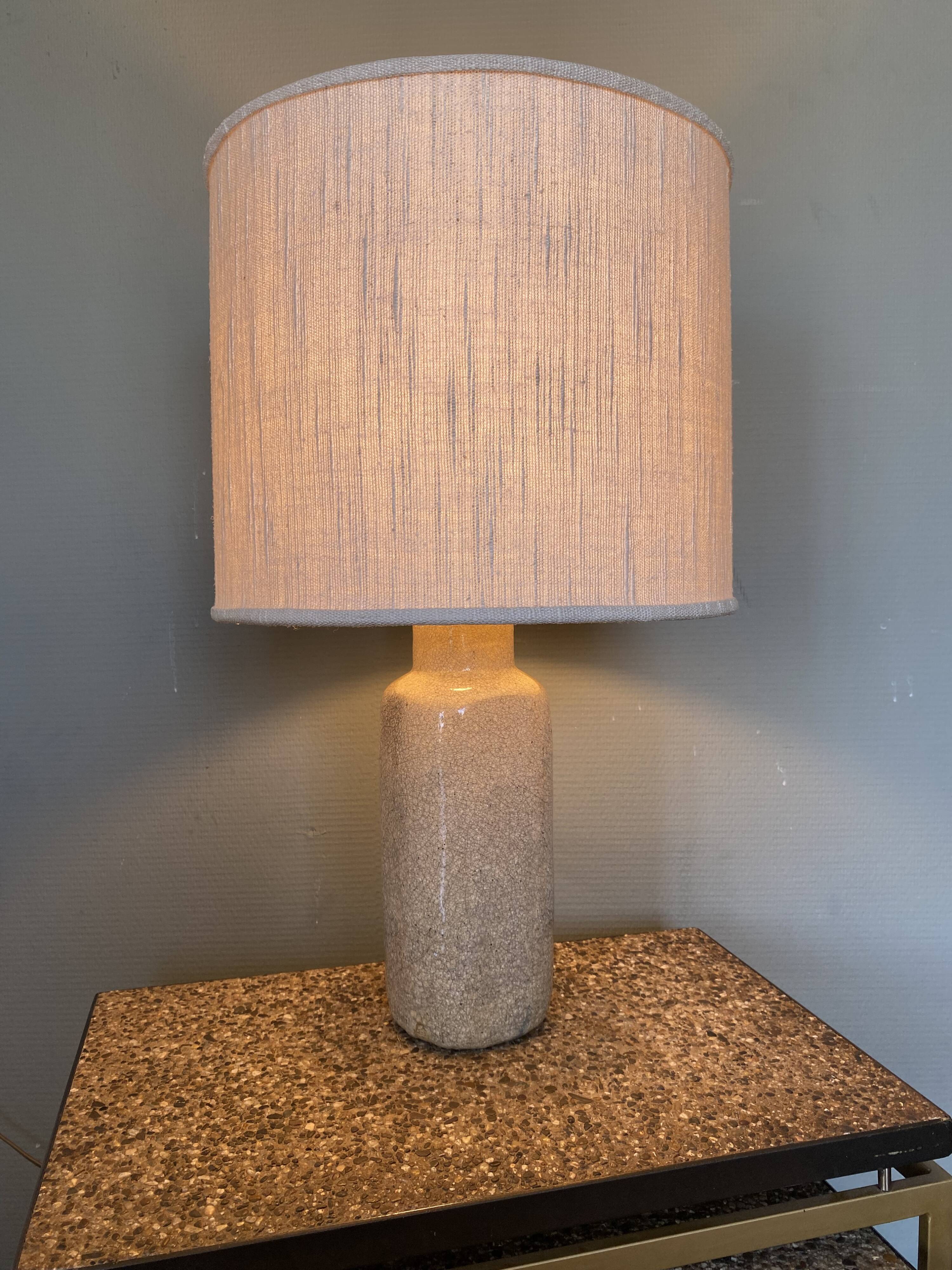 Vintage Earthenware Craquelé Mid-Century Table lamp by Pieter Groeneveldt, 1950s