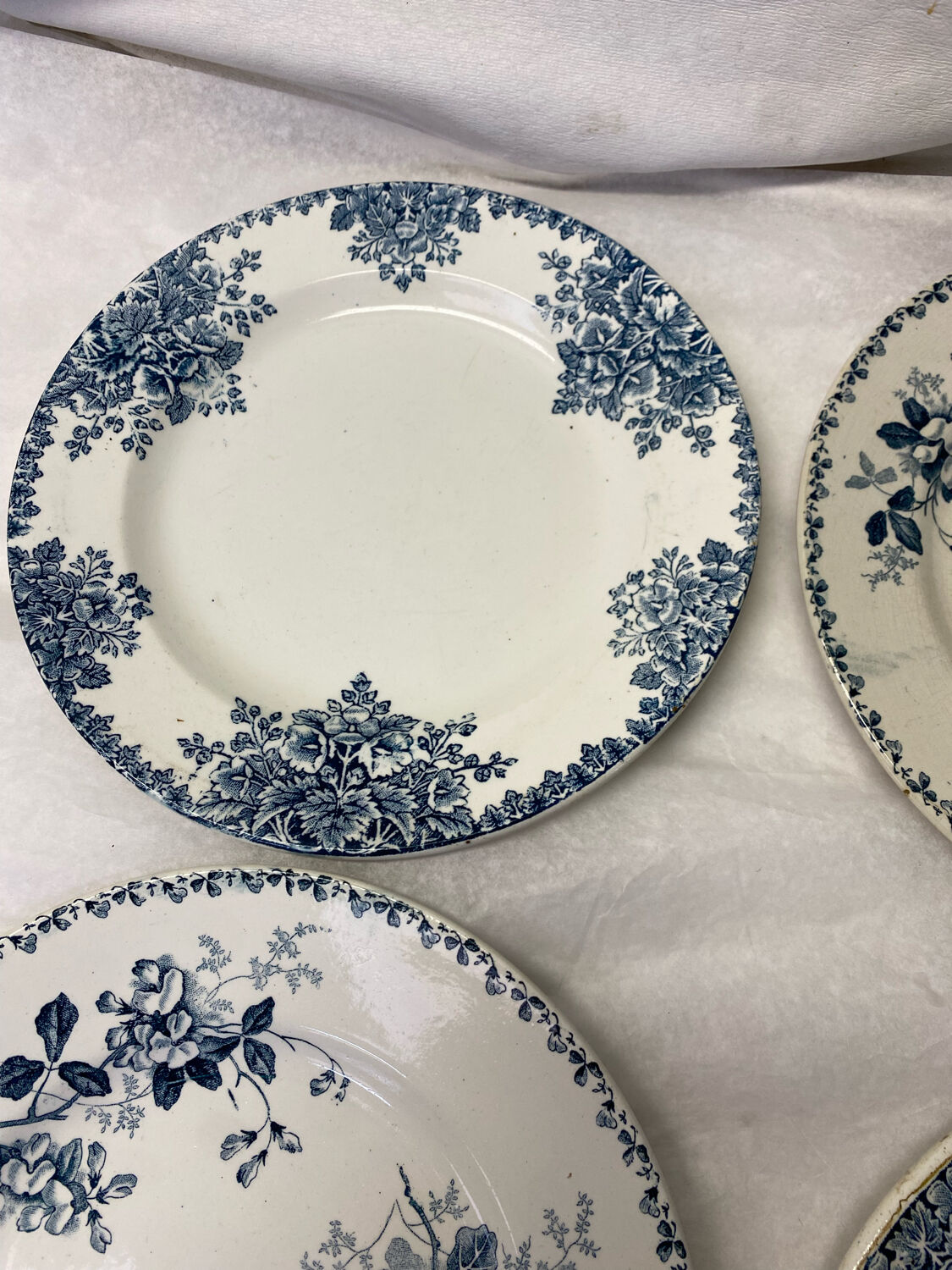 Set of 4 old iron earth plates