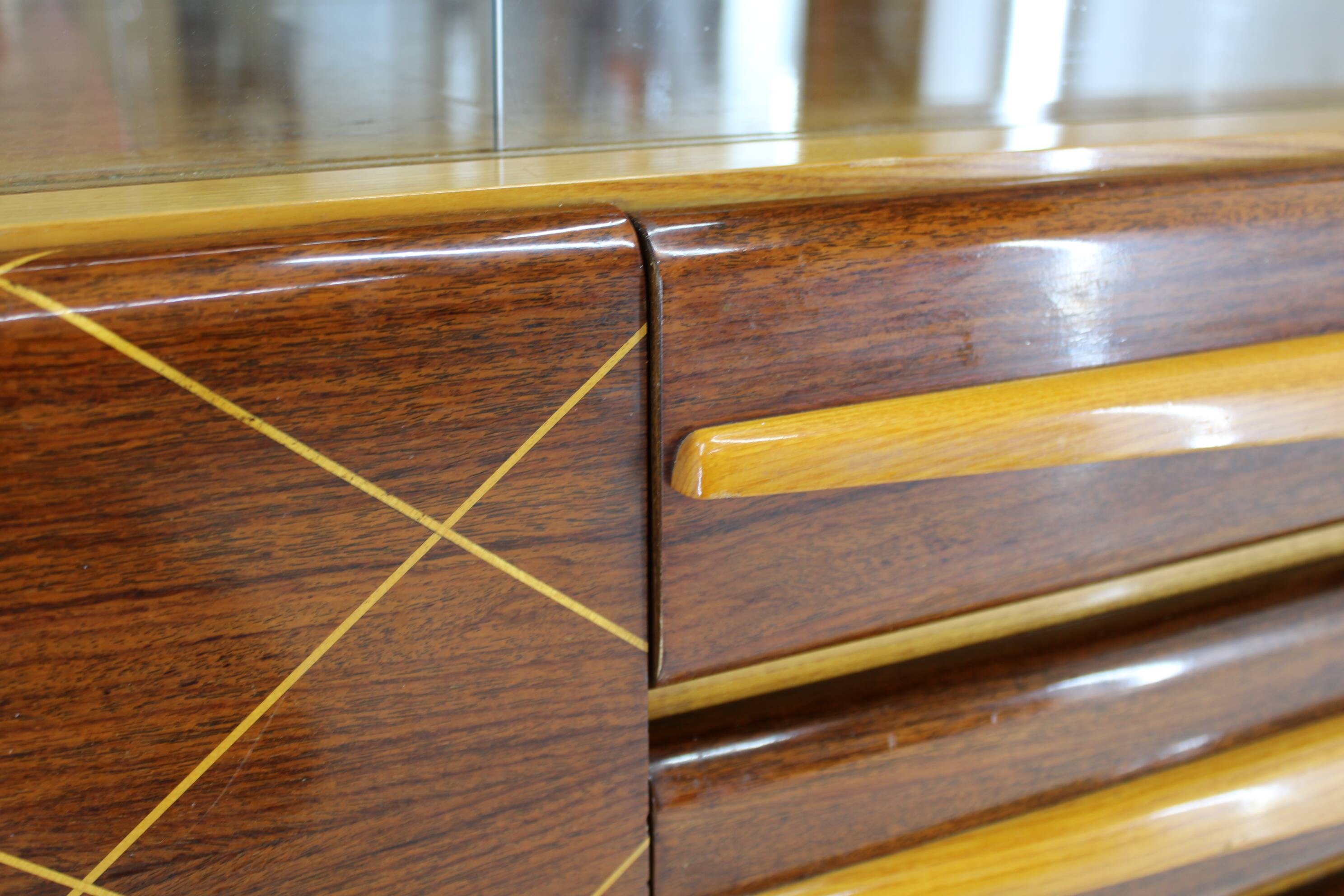 1960s Wooden Cabinet /Chest Of Drawers, Czechoslovakia