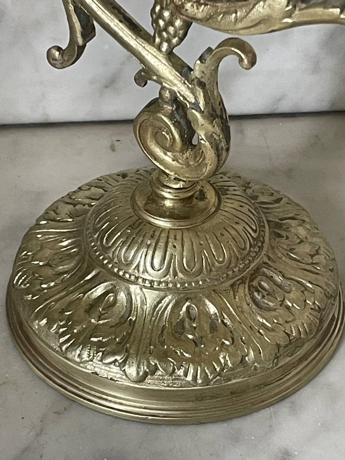 Pair of 19th century bronze candlesticks