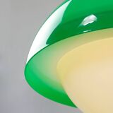 Italian Space Age Pendant in Brass and Acrylic Glass, 1970s