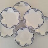 Vintage Moulin des et Hamage Orchies Pantin Earthenware Deep Plates