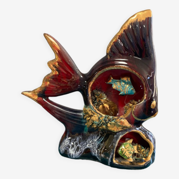 Lampe veilleuse Poisson céramique Monaco