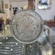 Important cut crystal wine carafe and solid silver 925/1000, Topázio house.