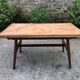 Table vintage René Gabriel en chêne d’époque reconstruction.