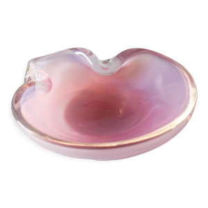 Vide poche rose en verre de Murano