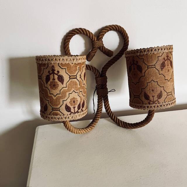 Large rope wall lamp