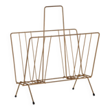 Twisted gold iron magazine rack from the 60s