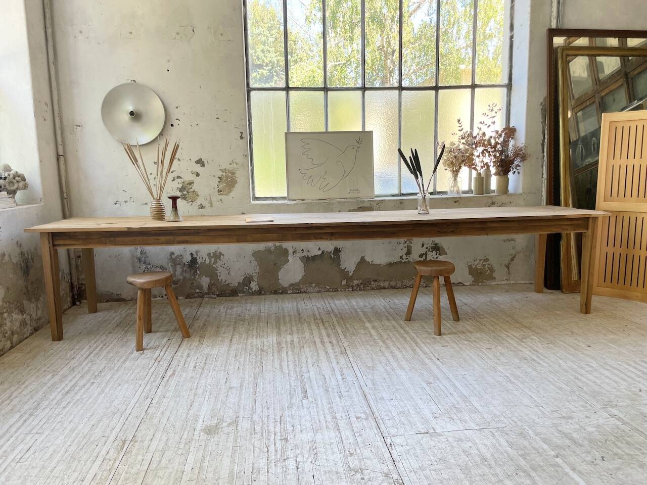 4m XXL pine and oak farmhouse table