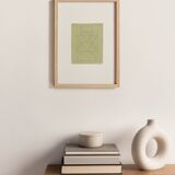 Abstract painting on paper T476 signed Eawy