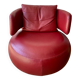 Curl armchair in red leather by Roche Bobois