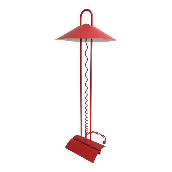 Lampadaire 1980 en métal rouge — Beyit