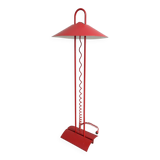 1980s red metal floor lamp