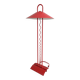 1980s red metal floor lamp