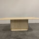 Table basse en travertin vintage et tables d'appoint, années 1980