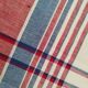 Square cotton tablecloth vintage red and blue checks and stripes