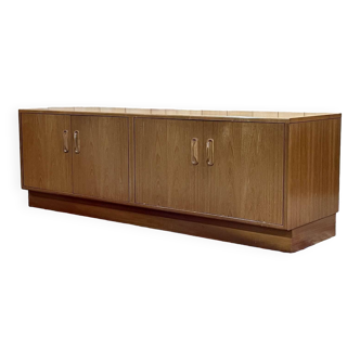 Low 4-door sideboard from the GPlan brand in teak from the 70s