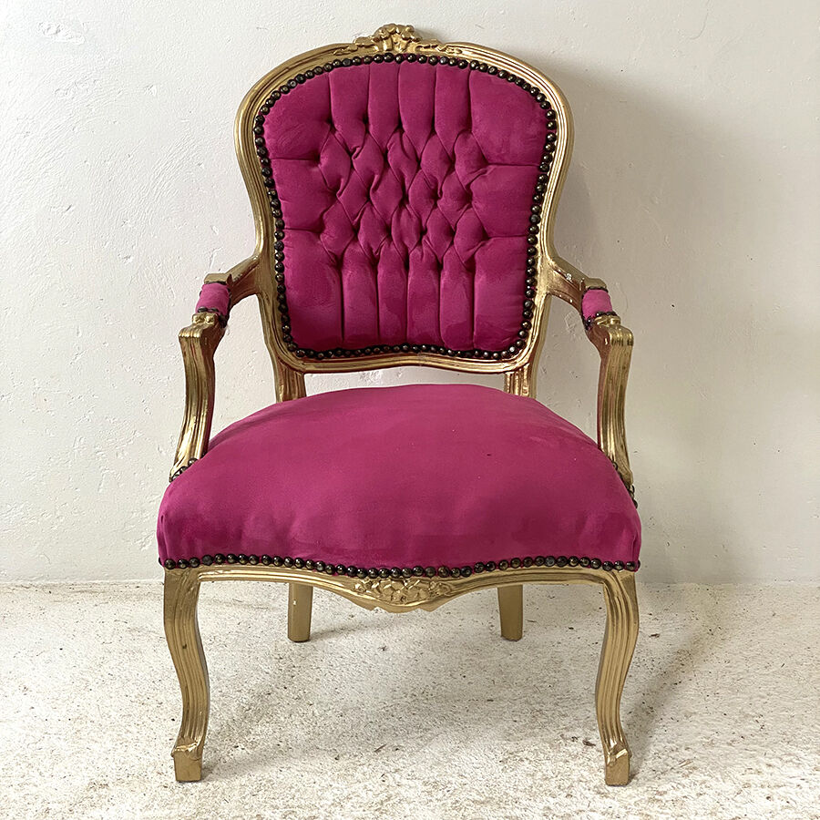 Gilded louis XV style armchair