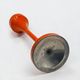 Cendrier sur pied Space Age italien orange métal années 70