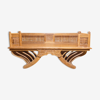 Indonesian teak 3-seater sofa / bench