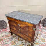 19th Century Restoration Period Flamed Mahogany Chest of Drawers