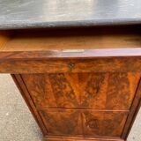 Louis Philippe burr walnut and marble secretary from the 19th century