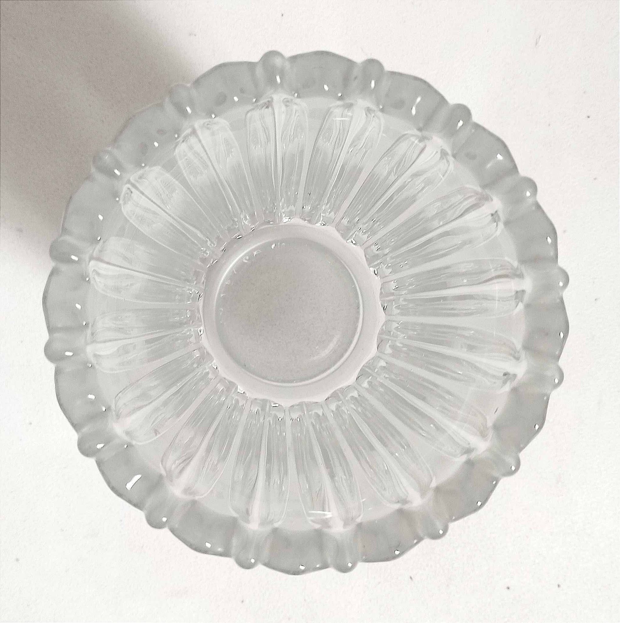 Molded pressed glass vase 1960s Height 22 cm