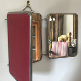 Vintage barber's triptych mirror