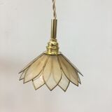 Lamp in mother-of-pearl and brass