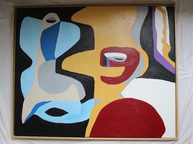 Peinture unique colorée, d'après Le Corbusier