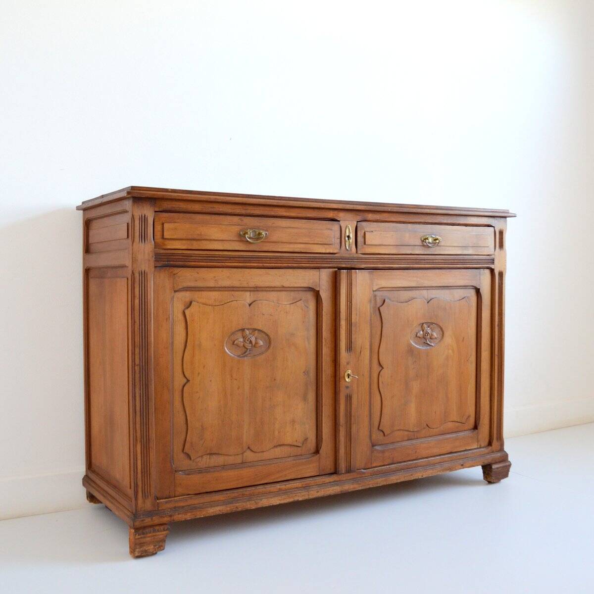 Old vintage Parisian 2-door cabinet / sideboard 1930 in its original condition.