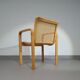 Chaise d'appoint en bois de hêtre et sangles par Olivo Pietro, Italie, années 1970