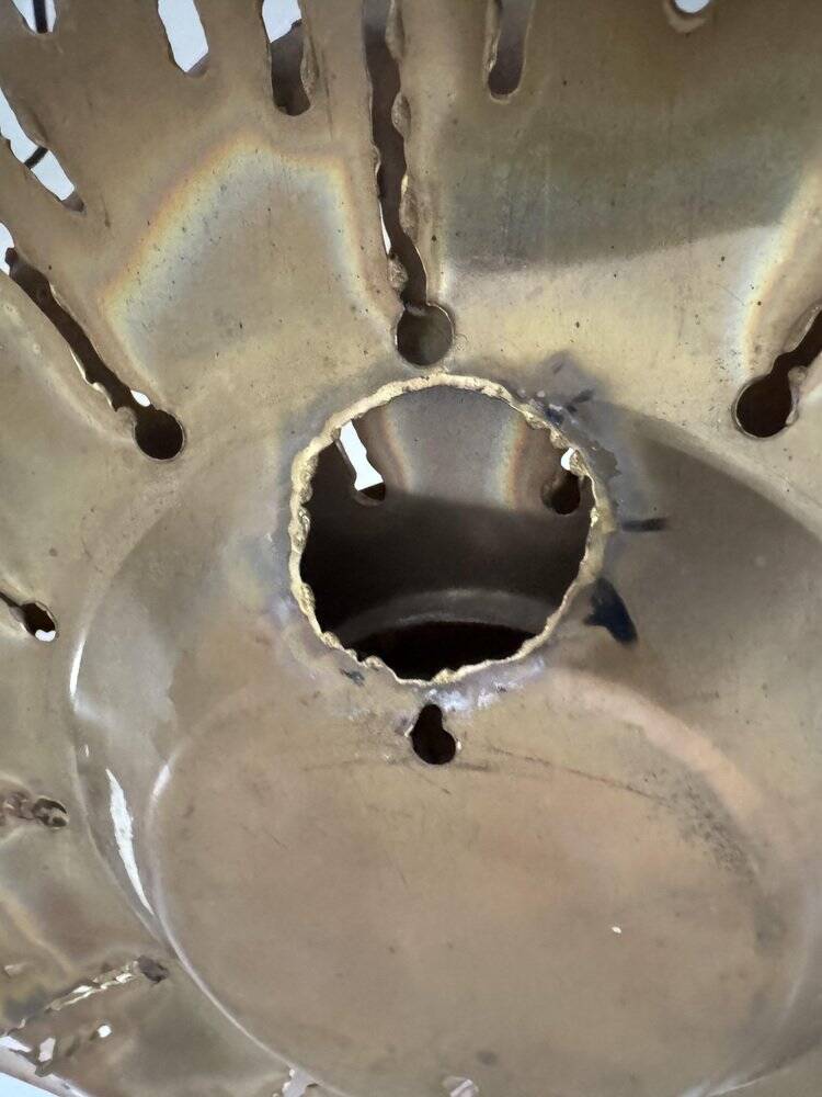 Brass sun wall sconce by Svend Aage Sørensen, Denmark, 1960s, brutalist