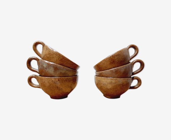 Set 6 glazed stoneware