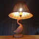 Lampe de table en verre de Murano solide en forme de canard, Italie des années 1960