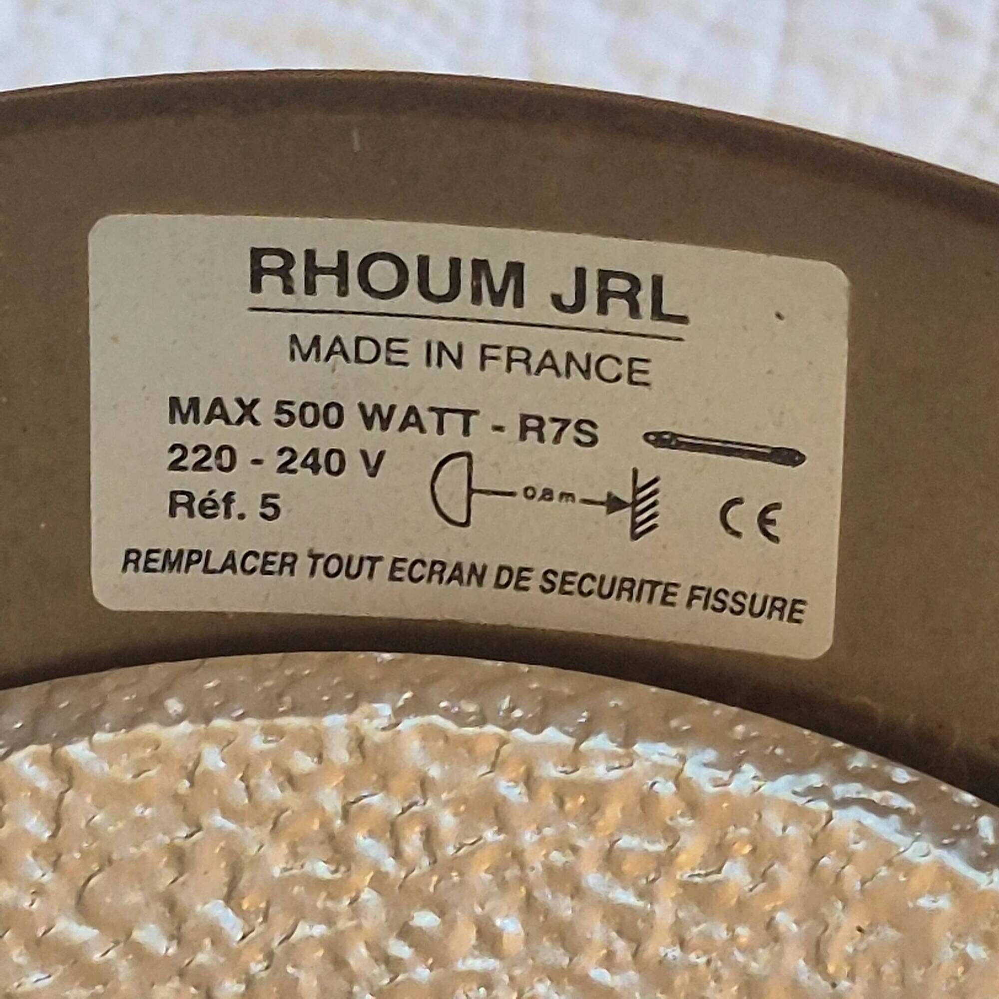 Rhoum JRL table lamp in gold and silver metal – Fluted column, made in France